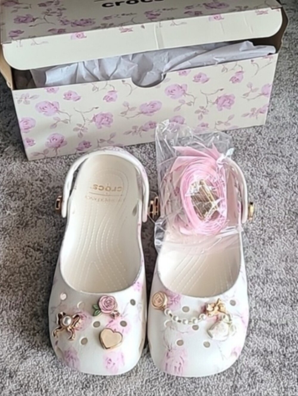 NWT loveshackfancy x crocs Classic Ballet Flat - Picture 6 of 9
